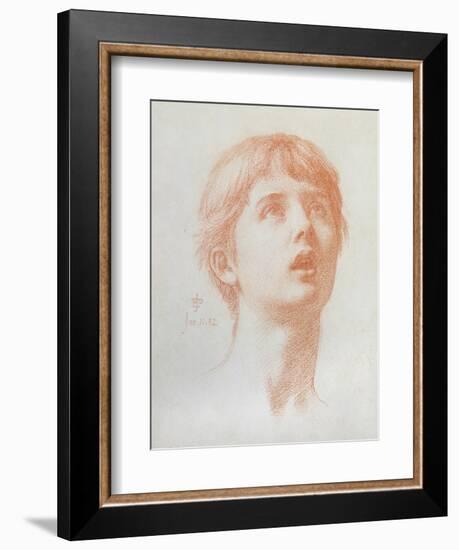 Angel's Head - Study for the Mosaic in St Paul's, 1882-Edward John Poynter-Framed Giclee Print