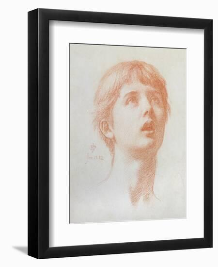 Angel's Head - Study for the Mosaic in St Paul's, 1882-Edward John Poynter-Framed Giclee Print