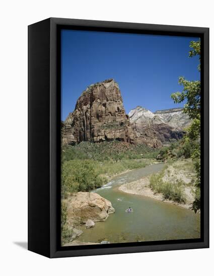 Angel's Landing and Virgin River, Zion National Park, Utah, USA-Geoff Renner-Framed Premier Image Canvas