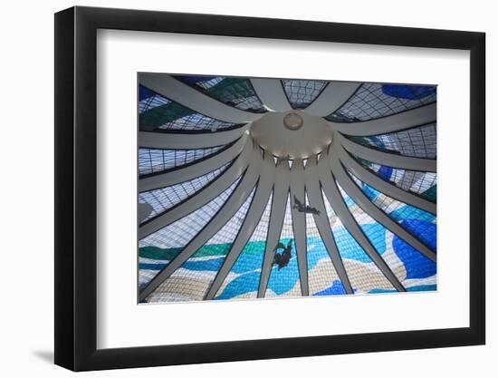 Angel Sculptures by Alfredo Ceschiatti Inside Metropolitan Cathedral, Brasilia, Federal District-Ian Trower-Framed Photographic Print