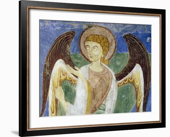 Angel, Southern Figure, Detail of in Eastern Arm of Frescoed Stone Cross-null-Framed Giclee Print