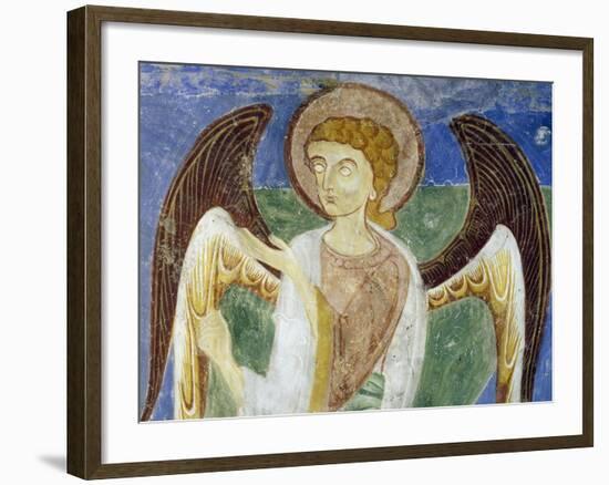 Angel, Southern Figure, Detail of in Eastern Arm of Frescoed Stone Cross-null-Framed Giclee Print