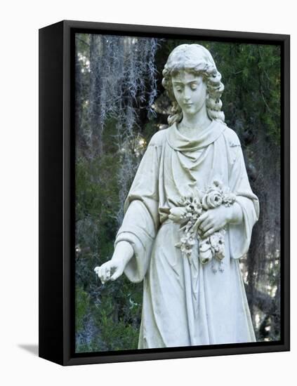 Angel Statue, Bonaventure Cemetary, Savannah, Georgia, USA-Rob Tilley-Framed Premier Image Canvas