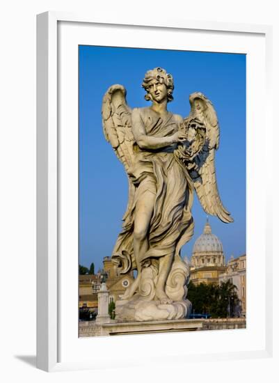 Angel Statue Rome-Charles Bowman-Framed Photographic Print