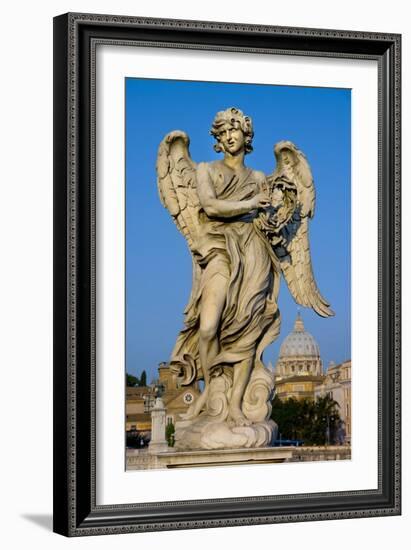 Angel Statue Rome-Charles Bowman-Framed Photographic Print