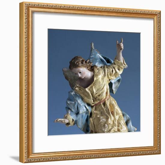 Angel Visiting Saint Joseph in Dream, Painted Terracotta Nativity Figurine-Francisco Salzillo Y Alcazar-Framed Giclee Print