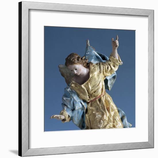 Angel Visiting Saint Joseph in Dream, Painted Terracotta Nativity Figurine-Francisco Salzillo Y Alcazar-Framed Giclee Print