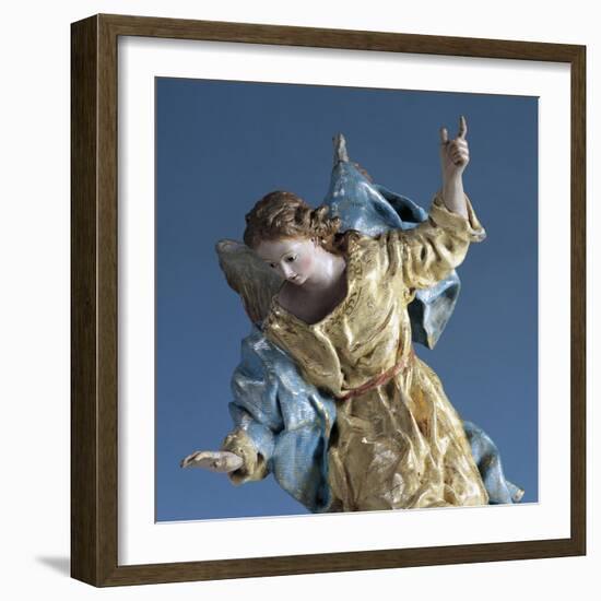 Angel Visiting Saint Joseph in Dream, Painted Terracotta Nativity Figurine-Francisco Salzillo Y Alcazar-Framed Giclee Print