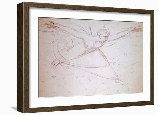 Angel Walking, Drawing-William Blake-Framed Giclee Print