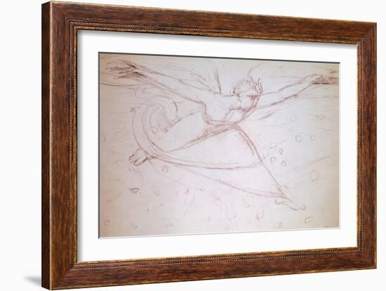 Angel Walking, Drawing-William Blake-Framed Giclee Print