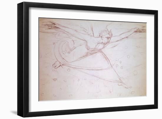 Angel Walking, Drawing-William Blake-Framed Giclee Print