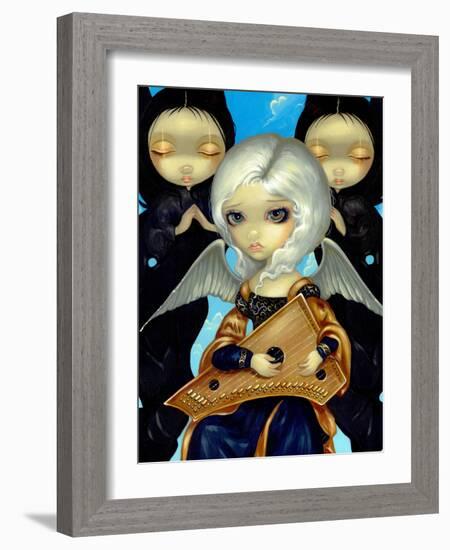 Angel with a Psaltery-Jasmine Becket-Griffith-Framed Art Print