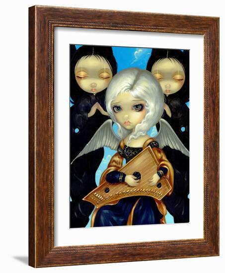 Angel with a Psaltery-Jasmine Becket-Griffith-Framed Art Print