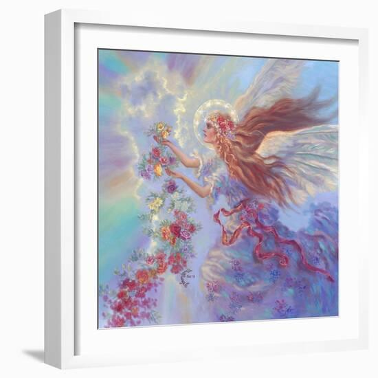 Angel with Flower Garland-Judy Mastrangelo-Framed Giclee Print