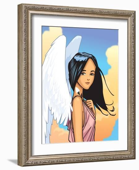 Angel With FLower-Harry Briggs-Framed Giclee Print