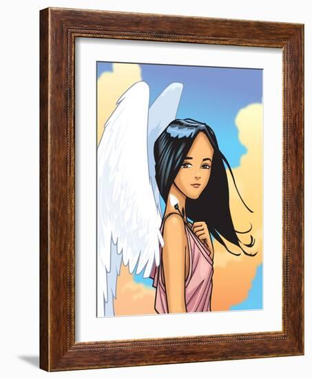 Angel With FLower-Harry Briggs-Framed Giclee Print