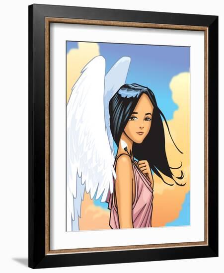 Angel With FLower-Harry Briggs-Framed Giclee Print