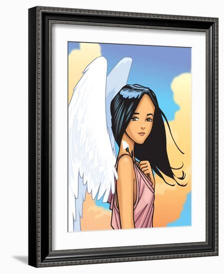 Angel With FLower-Harry Briggs-Framed Giclee Print