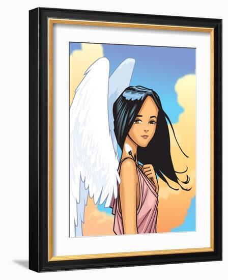 Angel With FLower-Harry Briggs-Framed Giclee Print
