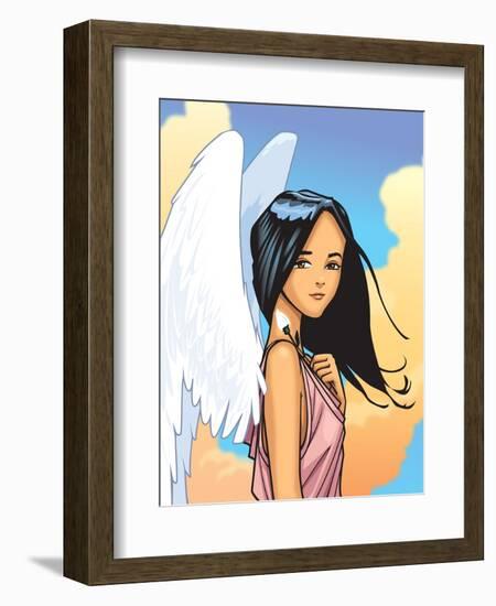 Angel With FLower-Harry Briggs-Framed Giclee Print