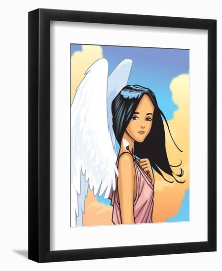 Angel With FLower-Harry Briggs-Framed Giclee Print