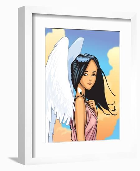 Angel With FLower-Harry Briggs-Framed Giclee Print