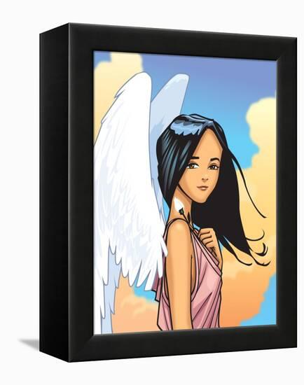 Angel With FLower-Harry Briggs-Framed Premier Image Canvas