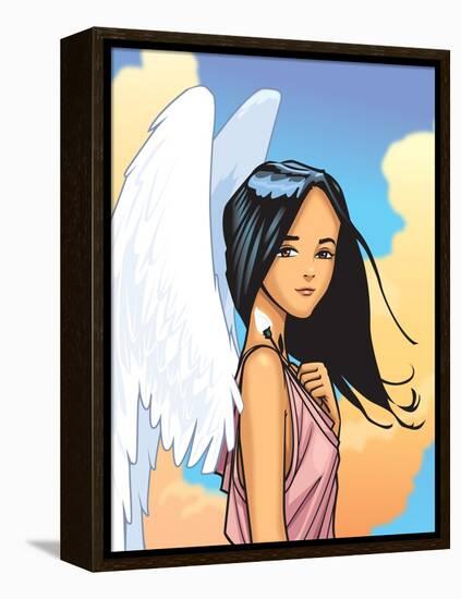 Angel With FLower-Harry Briggs-Framed Premier Image Canvas