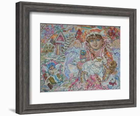 Angel with Lamb of God-Yumi Sugai-Framed Giclee Print