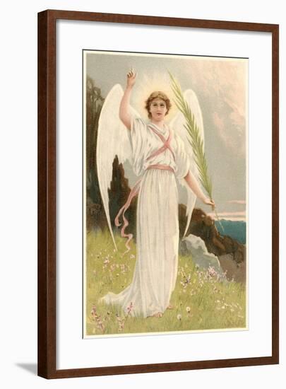 Angel with Palm Frond-null-Framed Art Print