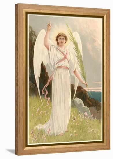 Angel with Palm Frond-null-Framed Stretched Canvas