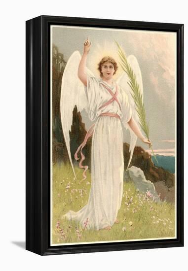 Angel with Palm Frond-null-Framed Stretched Canvas