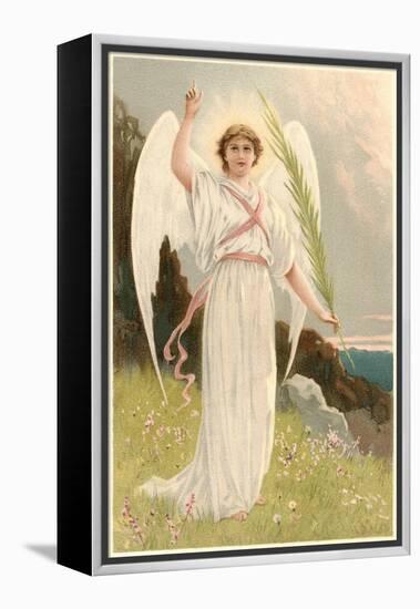 Angel with Palm Frond-null-Framed Stretched Canvas