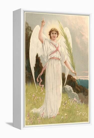 Angel with Palm Frond-null-Framed Stretched Canvas