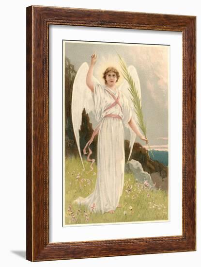 Angel with Palm Frond-null-Framed Art Print