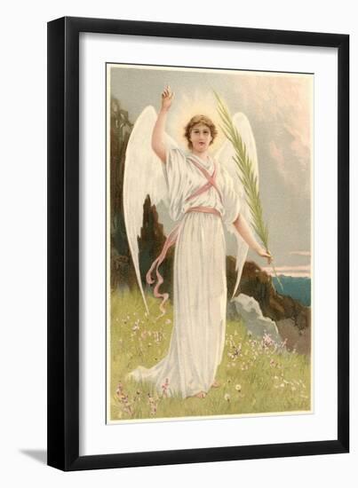 Angel with Palm Frond-null-Framed Art Print