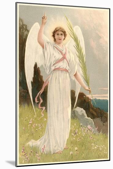 Angel with Palm Frond-null-Mounted Art Print