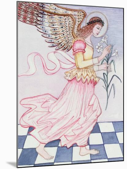 Angel with Tiger Lily, 1995-Gillian Lawson-Mounted Giclee Print