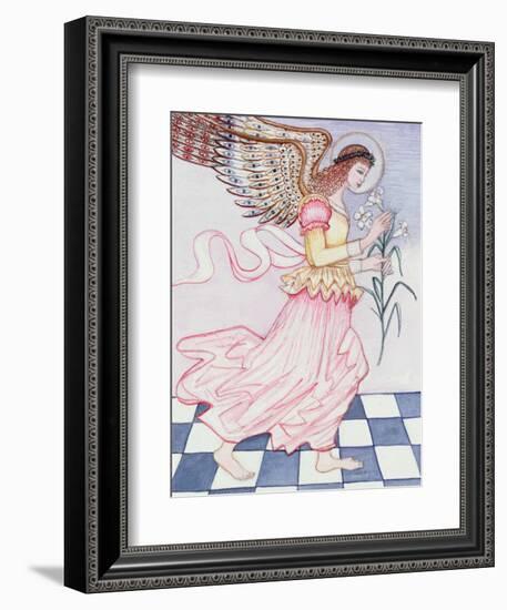 Angel with Tiger Lily, 1995-Gillian Lawson-Framed Giclee Print