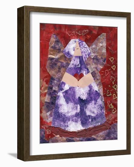 Angel-Wolf Heart Illustrations-Framed Giclee Print