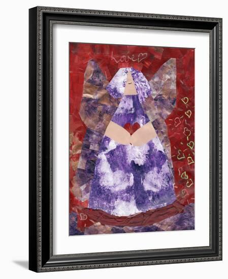 Angel-Wolf Heart Illustrations-Framed Giclee Print