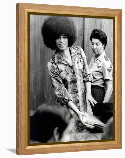 Angela Davis (B1944) American Black Activist, Here in 1972 During Her Trial-null-Framed Stretched Canvas