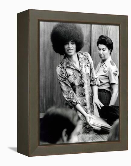 Angela Davis (B1944) American Black Activist, Here in 1972 During Her Trial-null-Framed Stretched Canvas