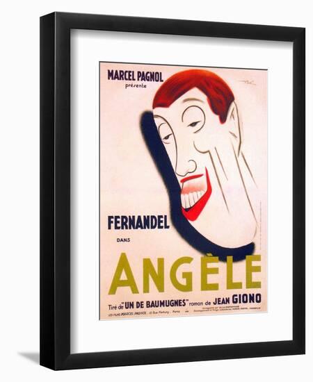 Angele, French poster art, Fernandel, 1934-null-Framed Premium Giclee Print