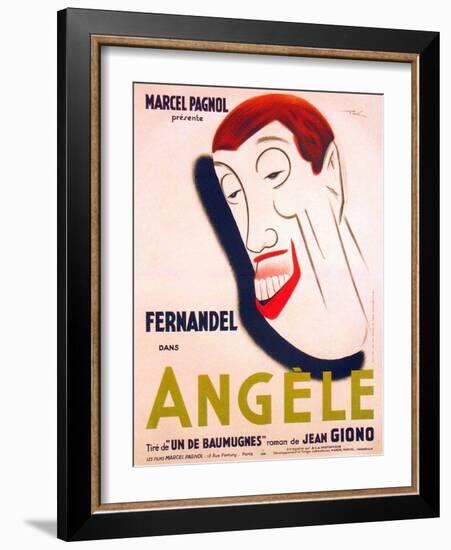 Angele, French poster art, Fernandel, 1934-null-Framed Art Print