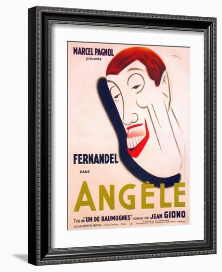 Angele, French poster art, Fernandel, 1934-null-Framed Art Print