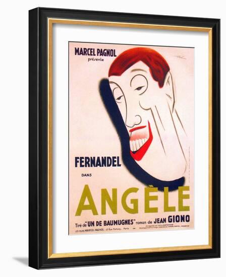 Angele, French poster art, Fernandel, 1934-null-Framed Art Print