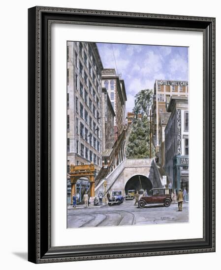 Angeles Flight, Ca. 1926-Stanton Manolakas-Framed Giclee Print