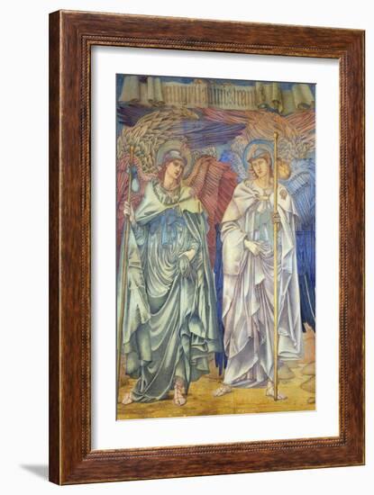 Angeli Ministrantes (Design for a Window in Salisbury Cathedral)-Edward Burne-Jones-Framed Giclee Print