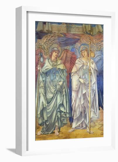 Angeli Ministrantes (Design for a Window in Salisbury Cathedral)-Edward Burne-Jones-Framed Giclee Print